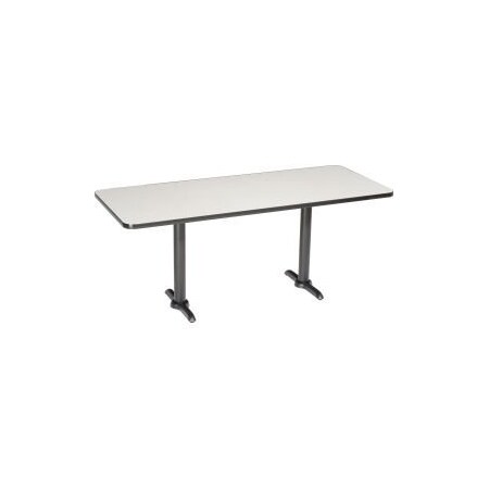 National Public Seating Interion Breakroom Table, 72Lx36Wx29H, Gray 695846GY